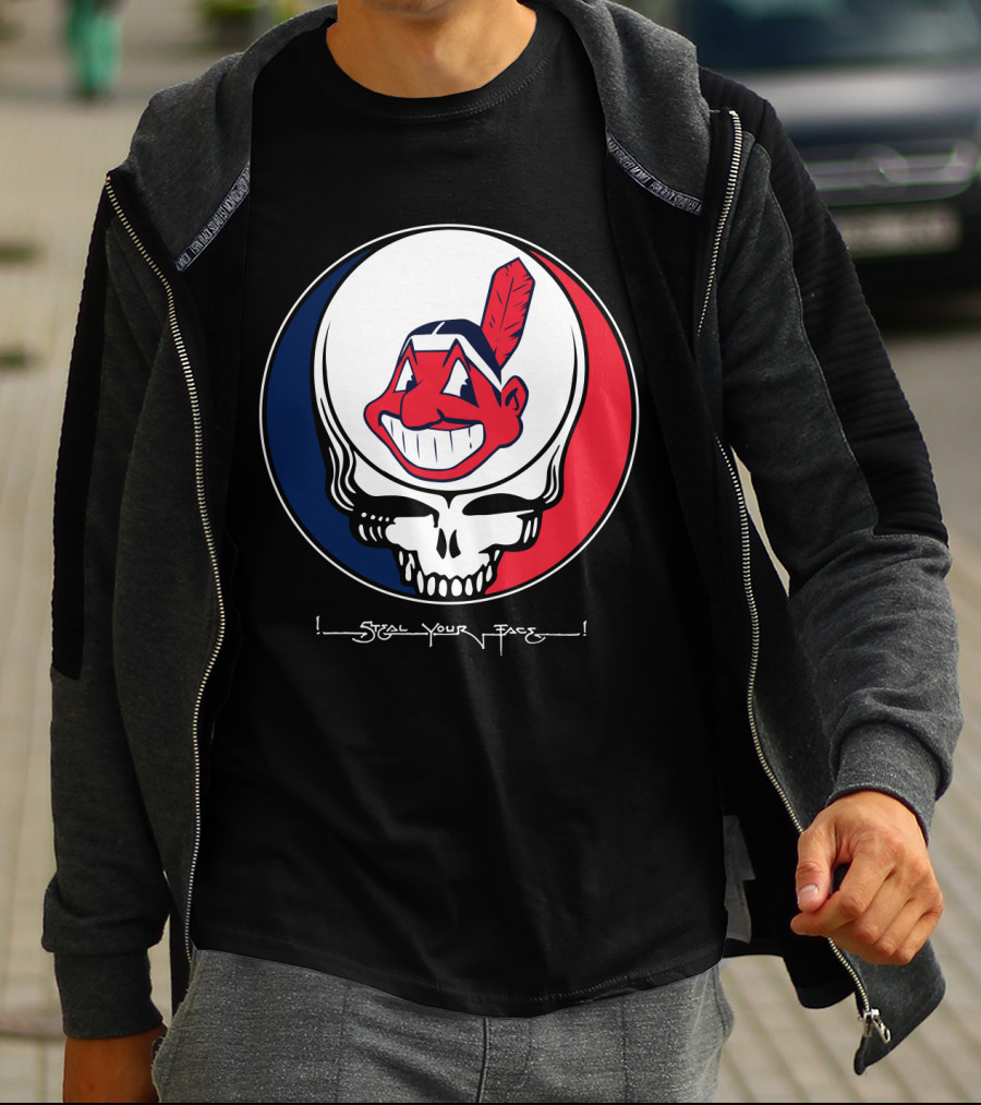 Grateful Dead Cleveland Indians Steal Your Face Icon T-Shirt