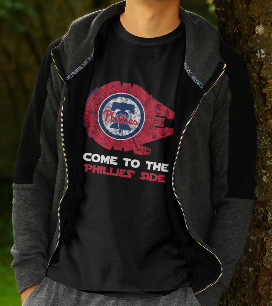Philadelphia Phillies Come To The Phillies' Side Millennium Falcon T-Shirt