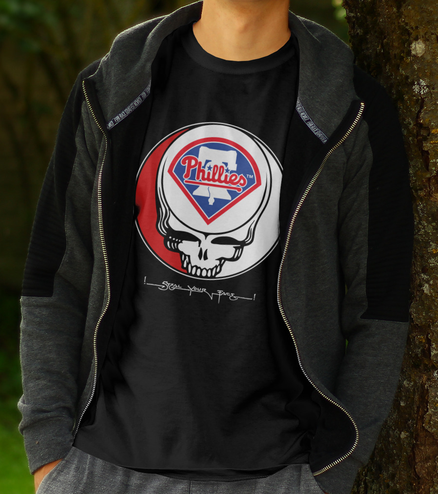 GRATEFUL DEAD Steal Your Face Philadelphia Phillies T-Shirt