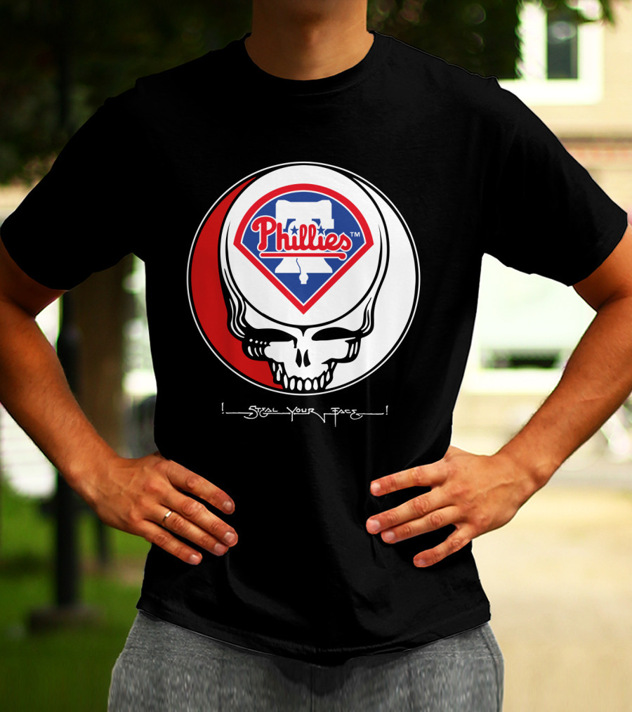 GRATEFUL DEAD Steal Your Face Philadelphia Phillies T-Shirt