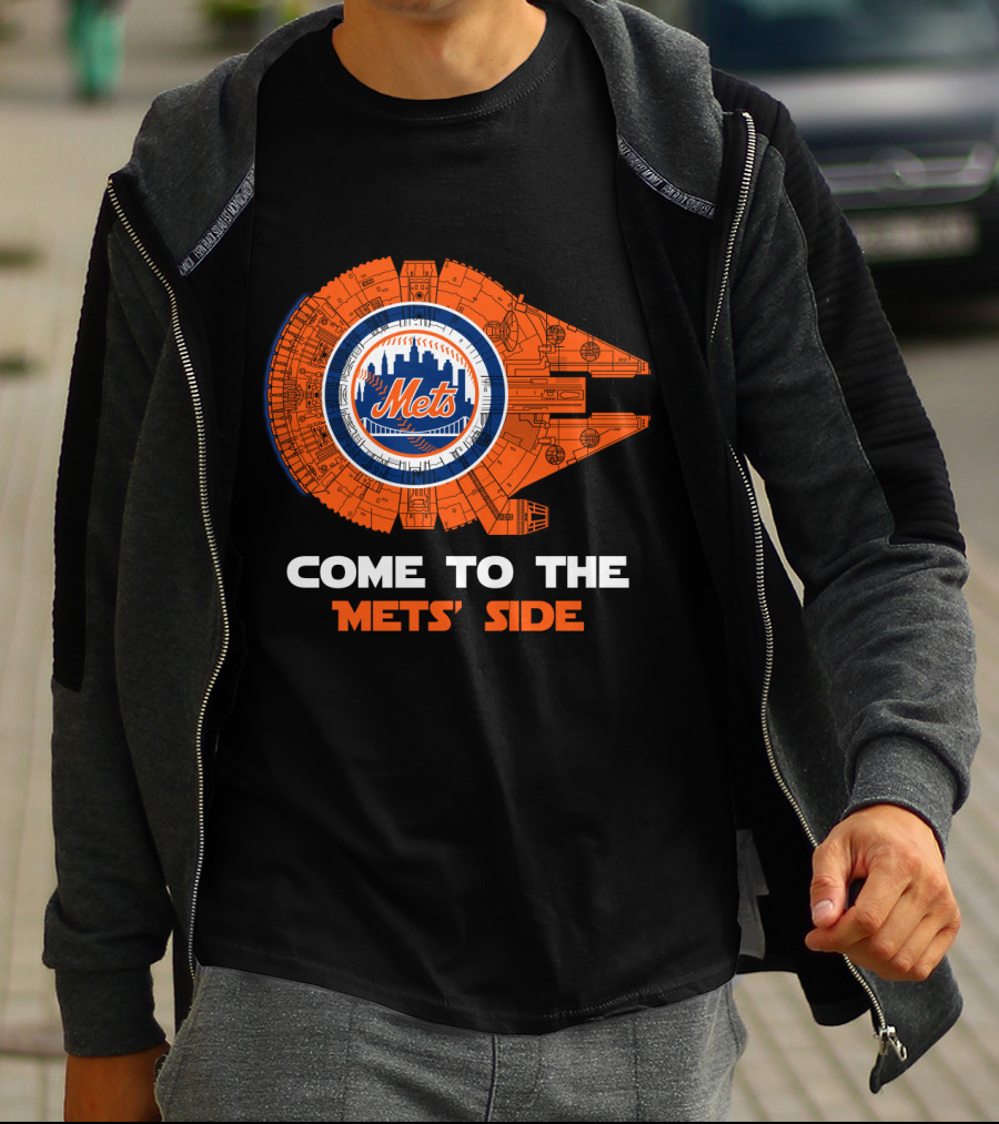 New York Mets Come To The Mets' Side Millennium Falcon T-Shirt