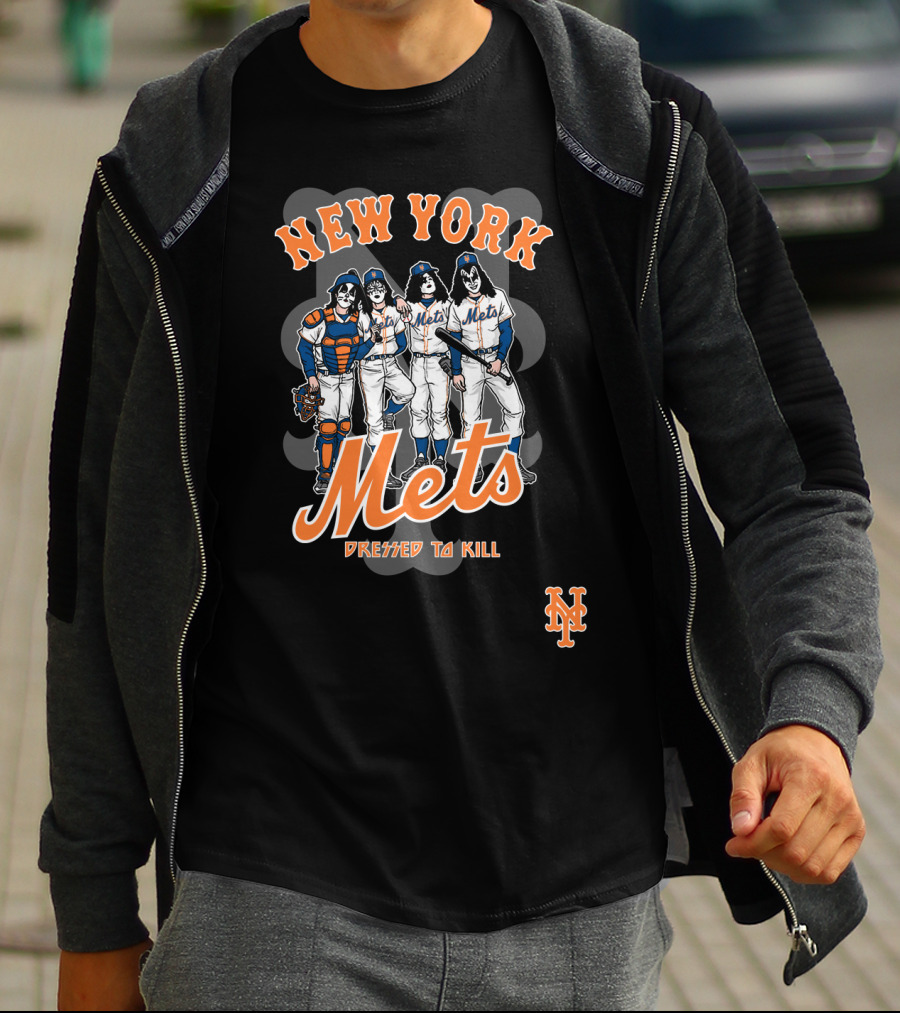 New York Mets Dressed To Kill KISS Collaboration T-Shirt