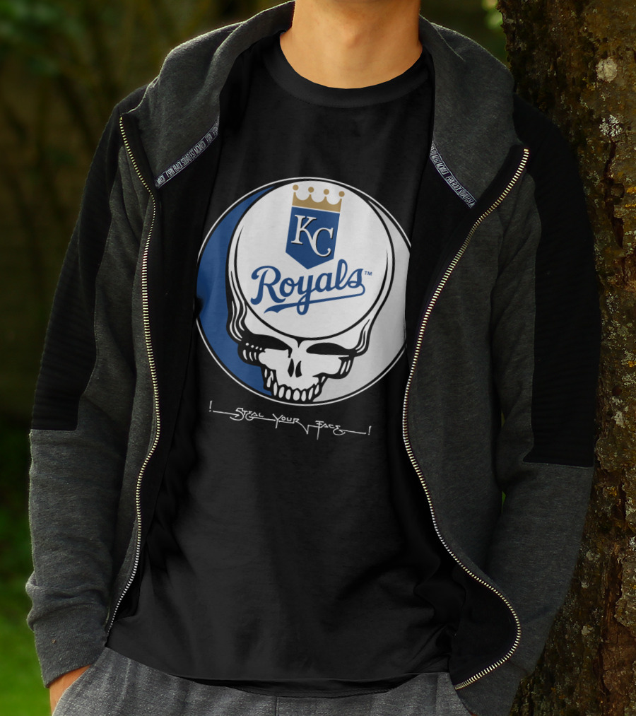 GRATEFUL DEAD Steal Your Face KC Royals T-Shirt