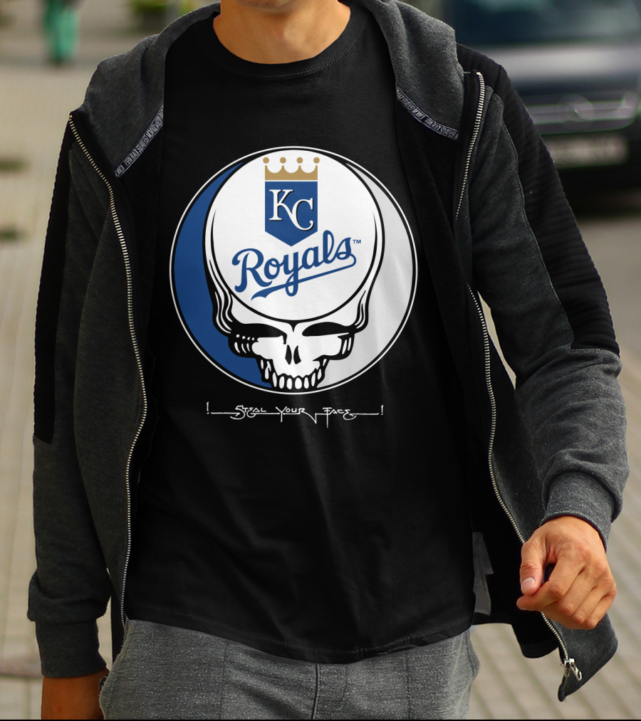 GRATEFUL DEAD Steal Your Face KC Royals T-Shirt