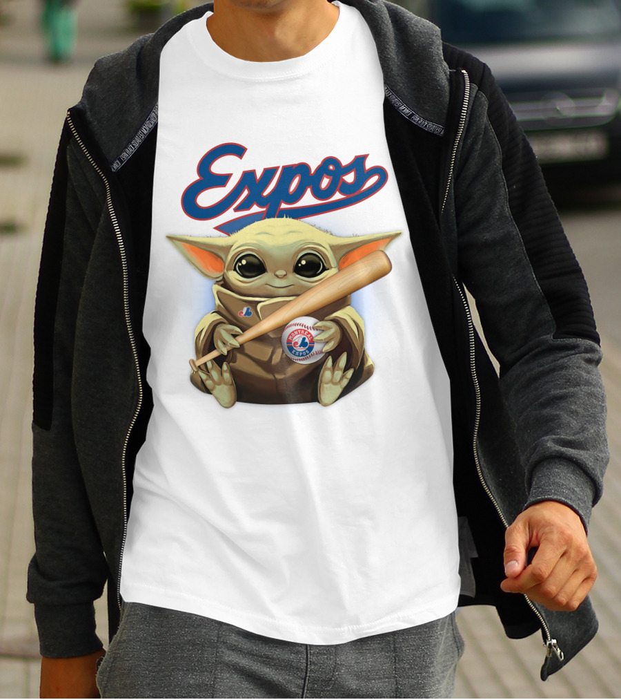 Expos Baseball Baby Yoda Montreal T-Shirt