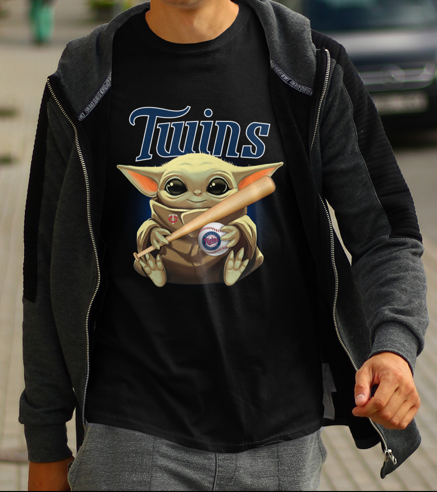 Minnesota Twins Baby Yoda Baseball Bat T-Shirt