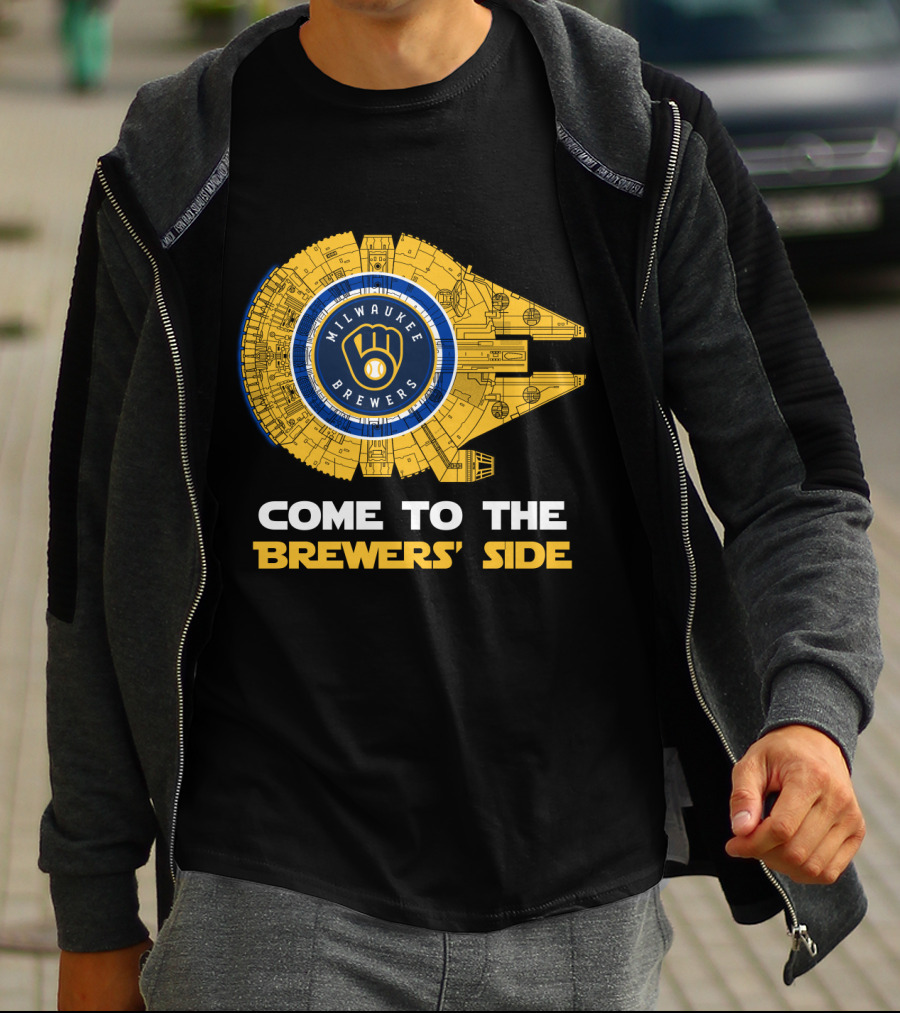 Milwaukee Brewers Come To The Brewers' Side Millennium Falcon T-Shirt