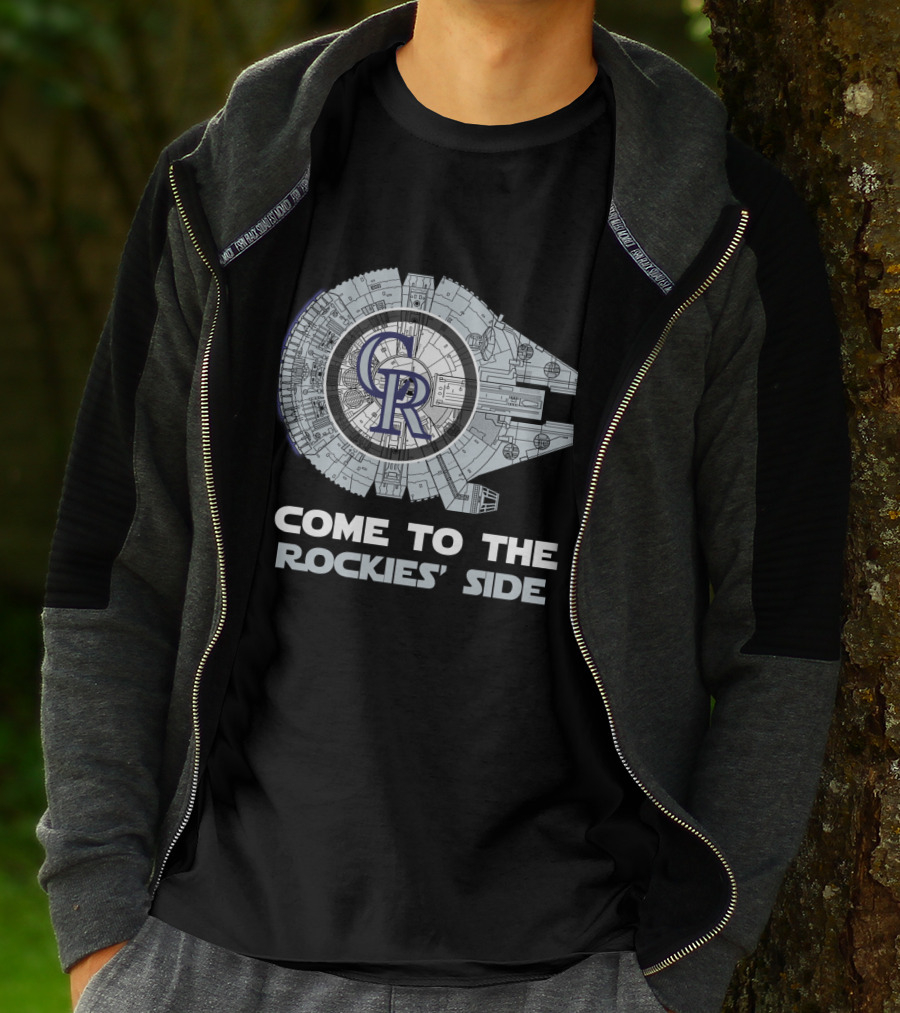 Colorado Rockies Millennium Falcon Come To The Rockies' Side T-Shirt
