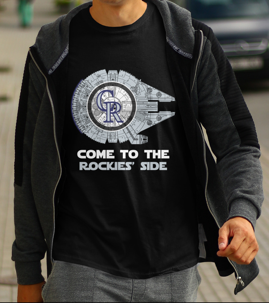 Colorado Rockies Millennium Falcon Come To The Rockies' Side T-Shirt