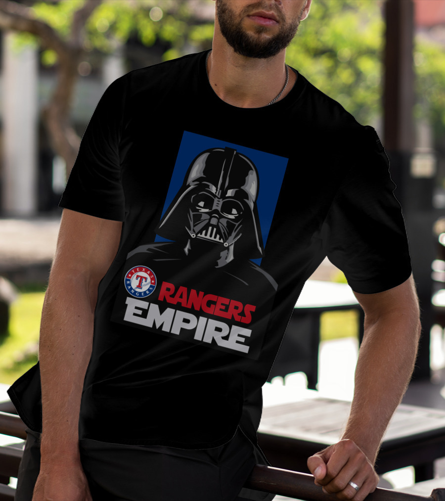 Texas Rangers Empire Darth Vader Iconic Crossover T-Shirt