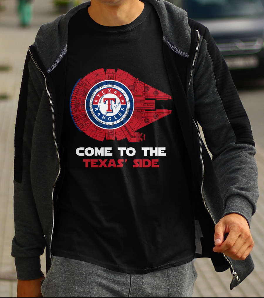 Texas Rangers Come To The Texas' Side Millennium Falcon T-Shirt