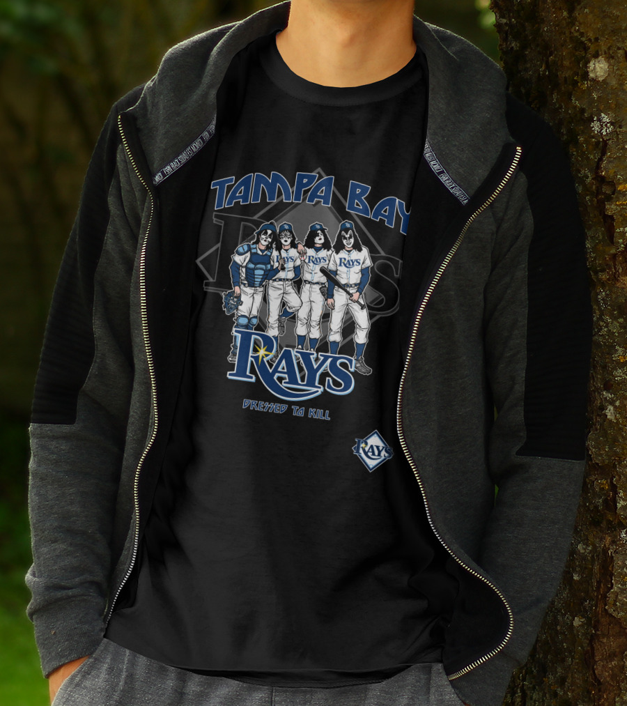 Tampa Bay Rays KISS Dressed To Kill Baseball Crossover T-Shirt