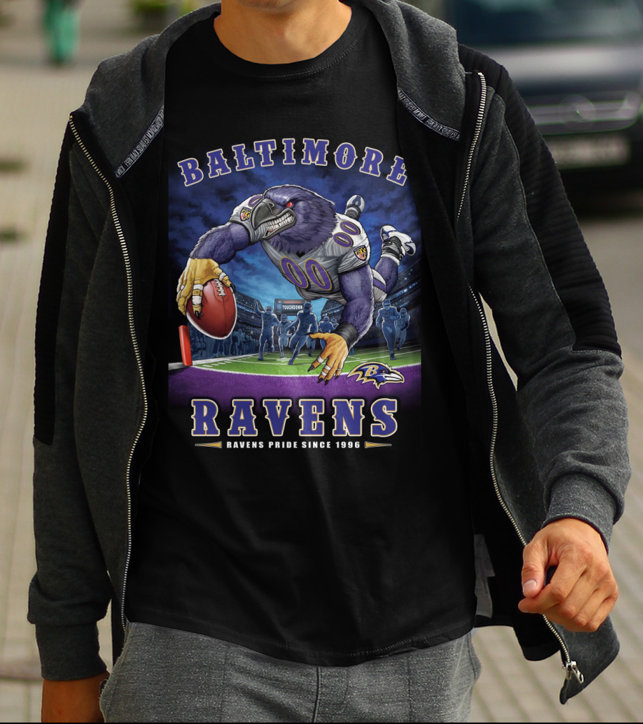 Baltimore Ravens Pride End Zone Football Since 1996 T-Shirt