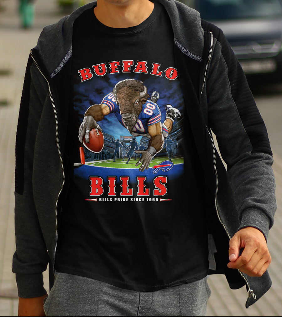 Buffalo Bills Pride Since 1960 End Zone Nfl Football T-Shirt