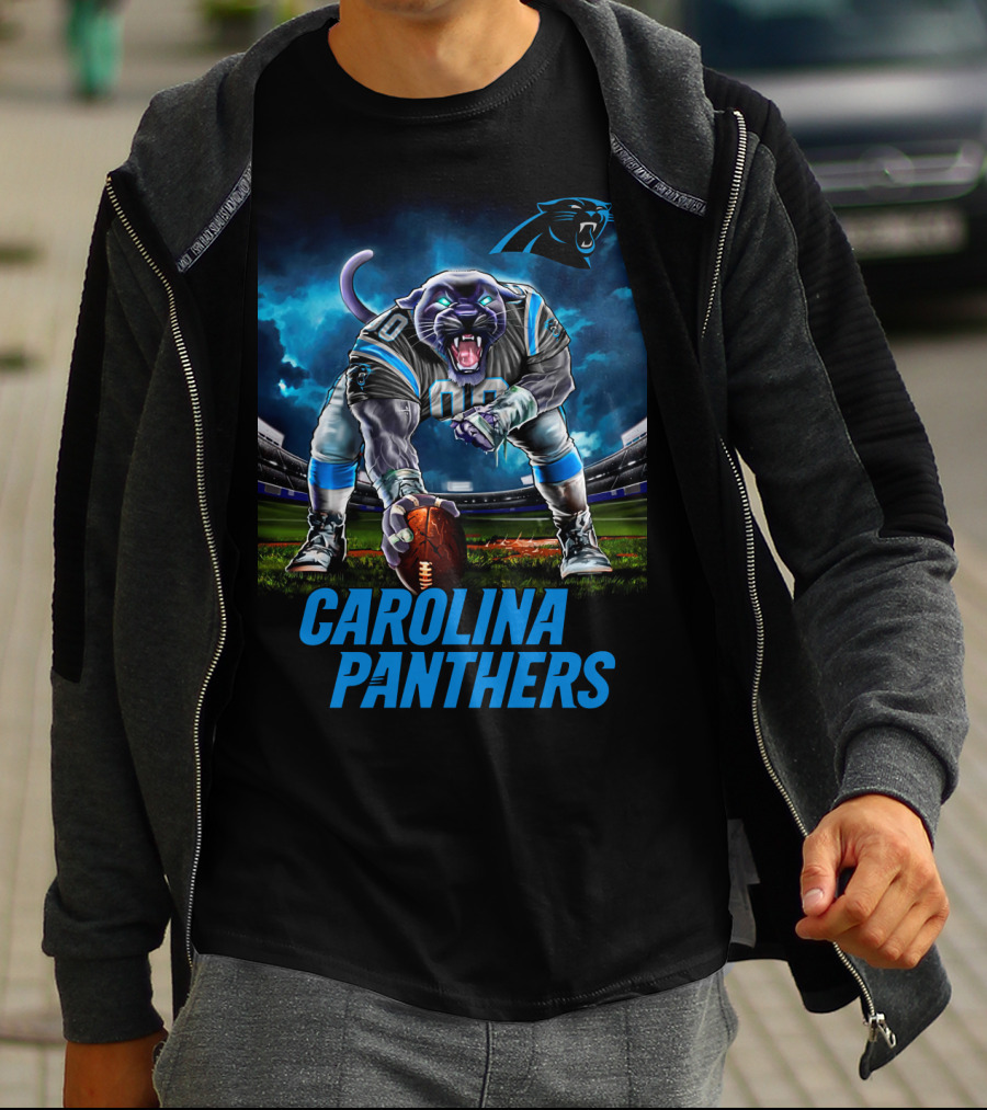 Carolina Panthers 3 Point Stance Nfl Stadium Panther T-Shirt