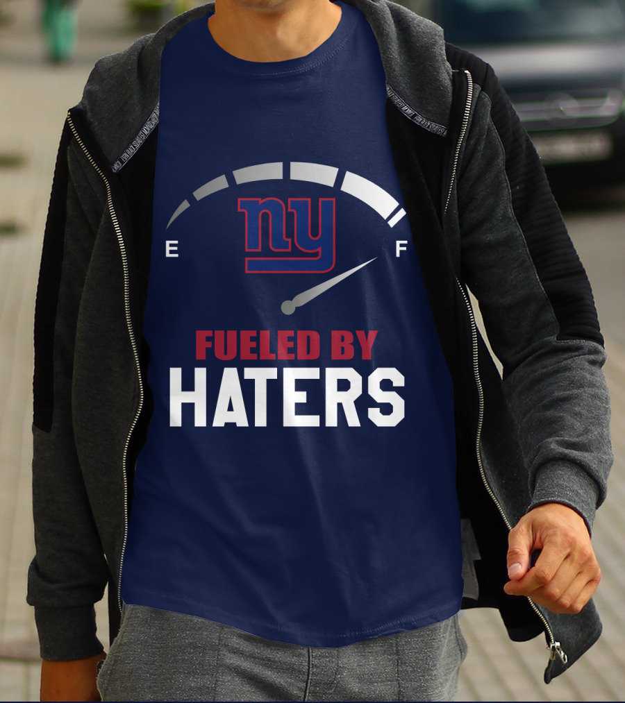 New York Giants Ny Fueled By Haters Fuel Gauge T-Shirt