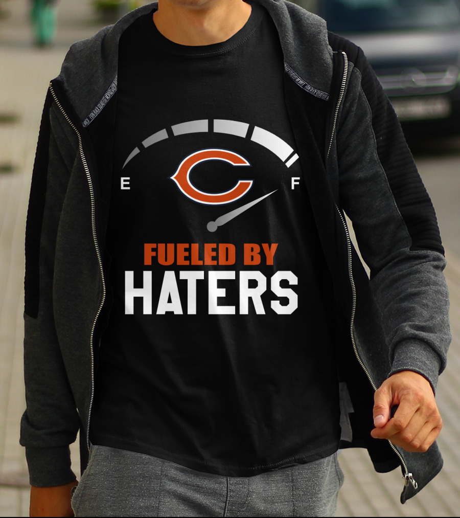 Chicago Bears Fueled By Haters Fuel Gauge Logo E F T-Shirt