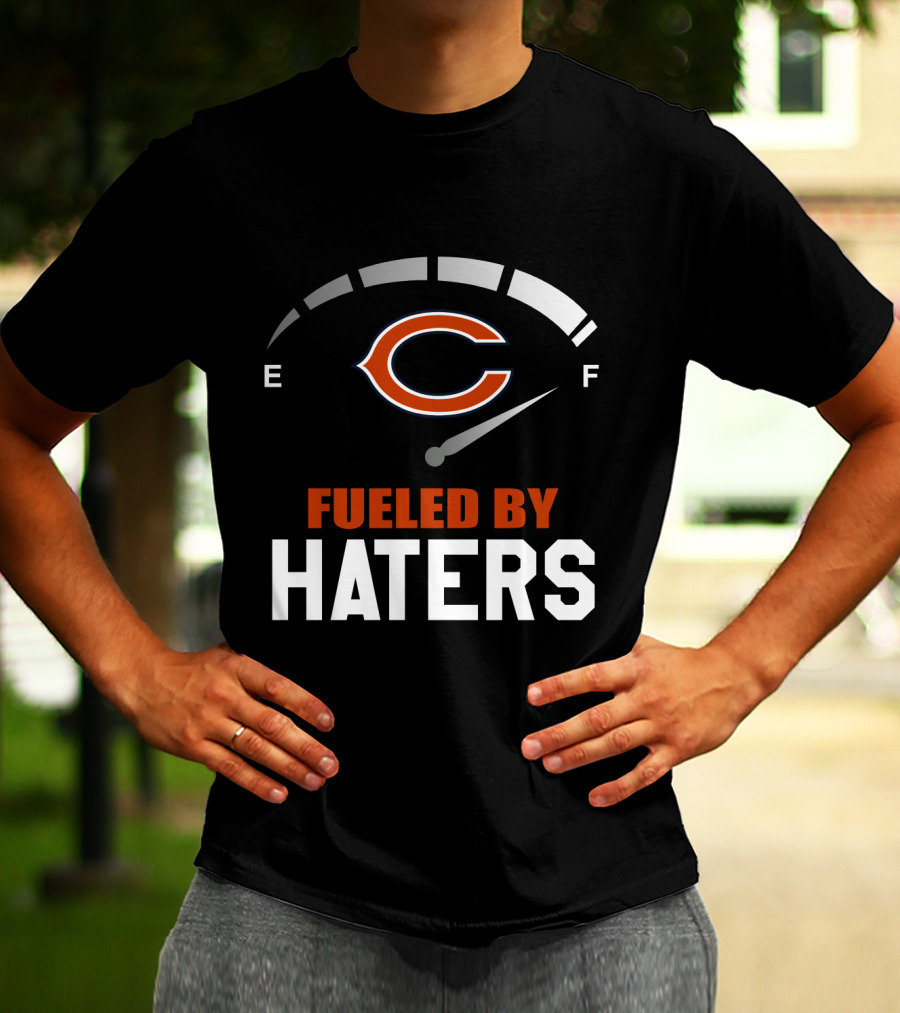 Chicago Bears Fueled By Haters Fuel Gauge Logo E F T-Shirt