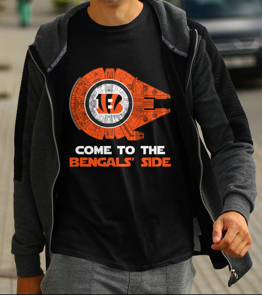 Come To The Bengals' Side Cincinnati Millennium Falcon T-Shirt