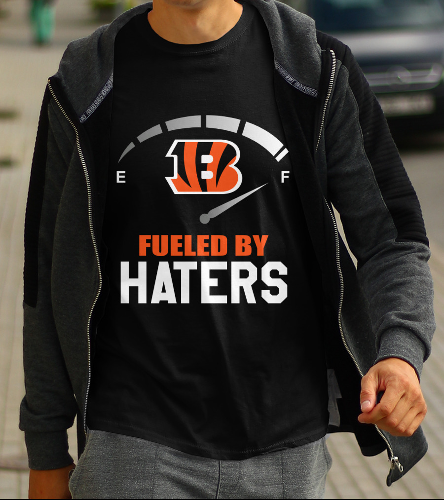 Cincinnati Bengals Fueled By Haters Gas Gauge T-Shirt