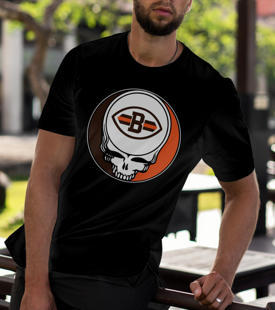 Grateful Dead Cleveland Browns Skull T-Shirt
