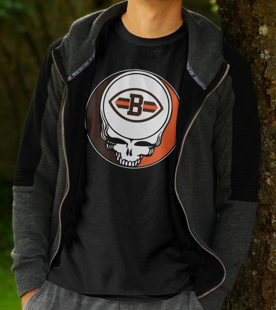 Grateful Dead Cleveland Browns Skull T-Shirt