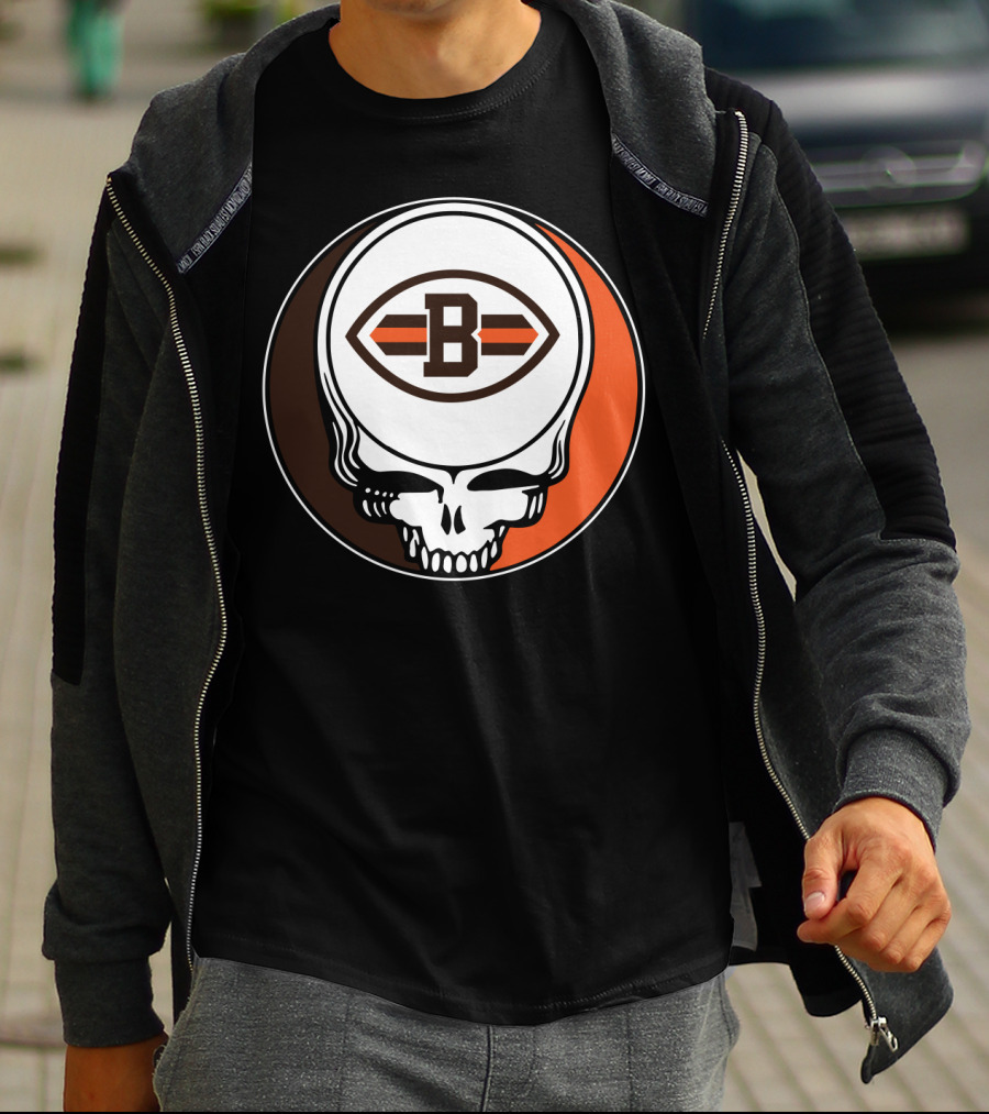 Grateful Dead Cleveland Browns Skull T-Shirt