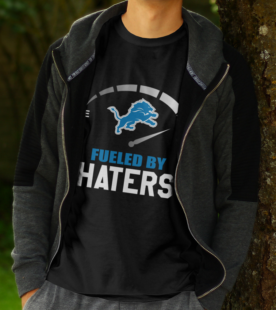 Detroit Lions Fueled By Haters Fuel Gauge T-Shirt