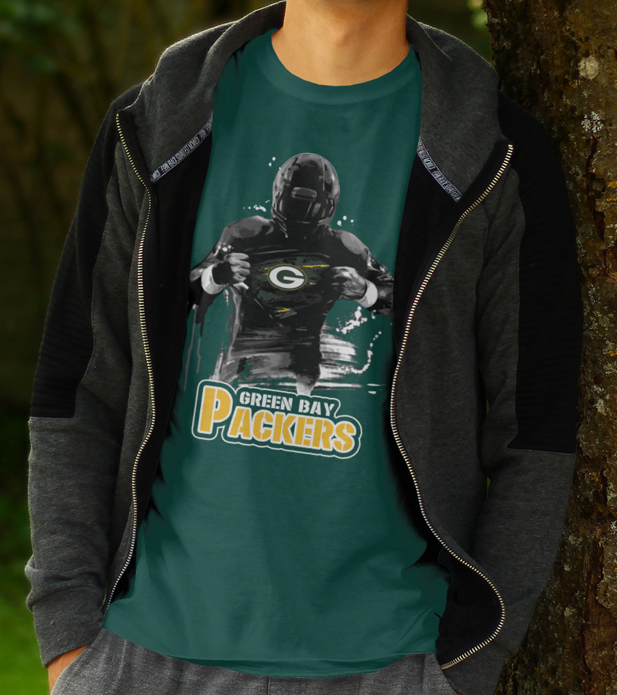 Green Bay Packers Superhero Football Player Iconic Team T-Shirt