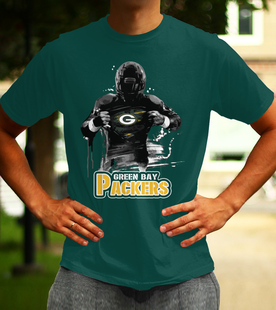 Green Bay Packers Superhero Football Player Iconic Team T-Shirt
