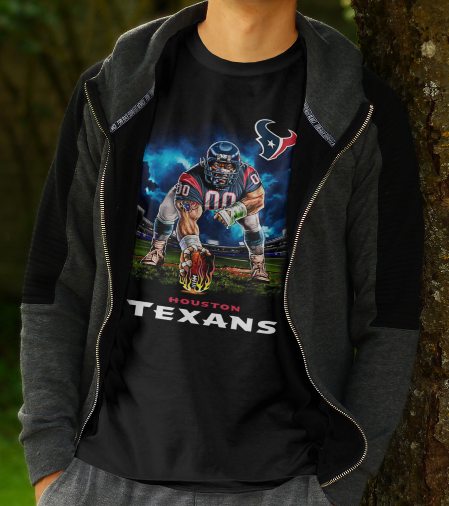 Houston Texans Football 3 Point Stance Nfl Stadium Team Spirit T-Shirt
