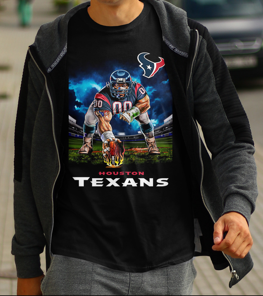 Houston Texans Football 3 Point Stance Nfl Stadium Team Spirit T-Shirt