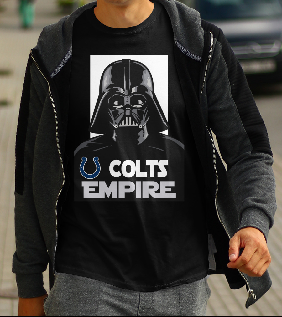 Colts Empire Darth Vader Indianapolis Nfl Football Team Star Wars Crossover T-Shirt