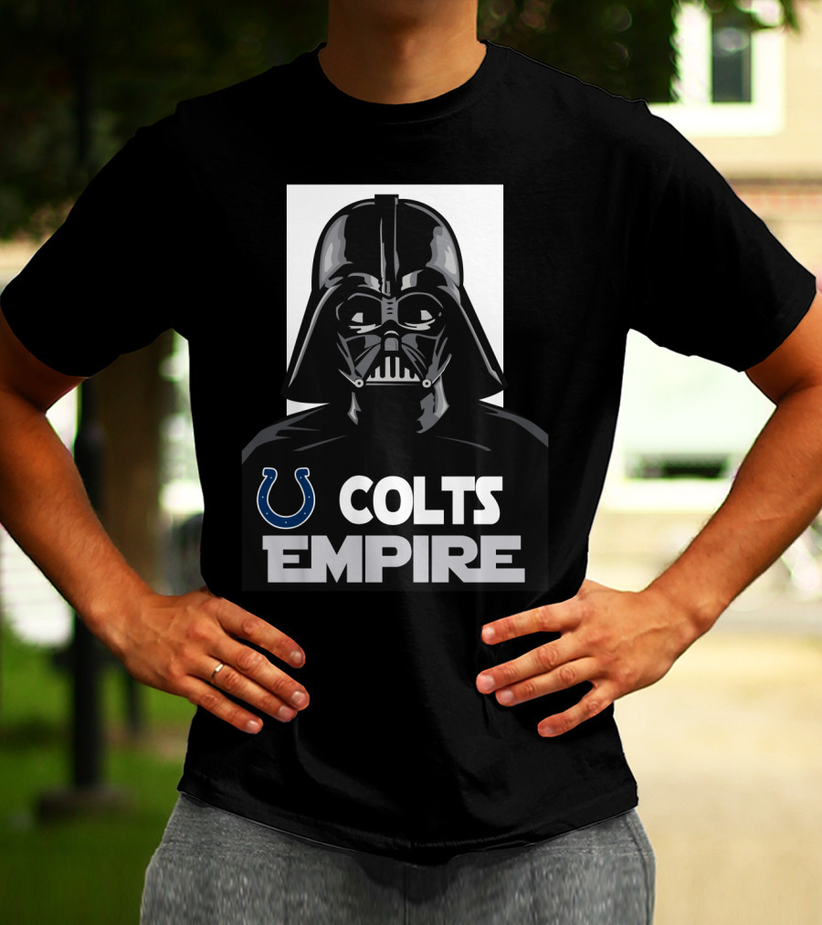 Colts Empire Darth Vader Indianapolis Nfl Football Team Star Wars Crossover T-Shirt
