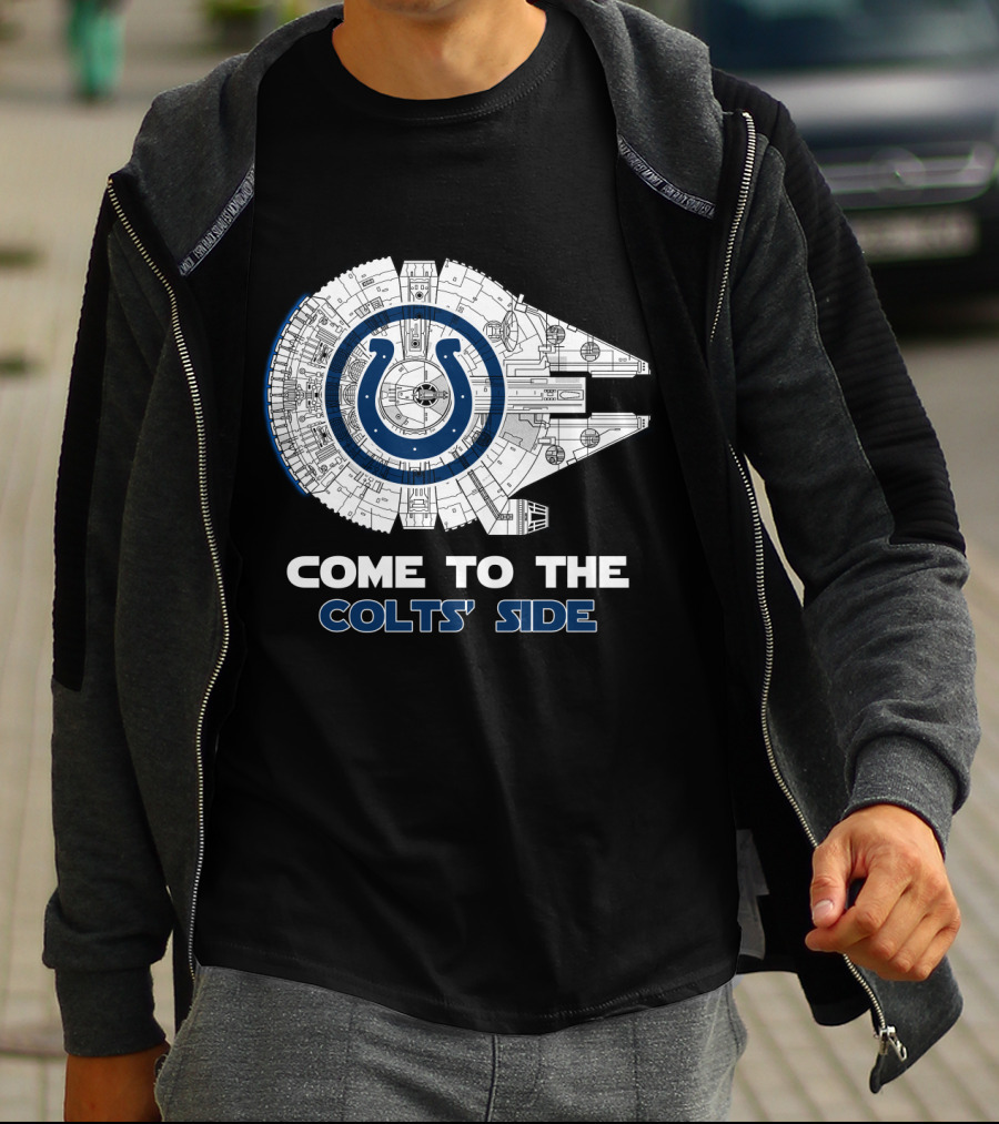 Come To The Colts' Side Millennium Falcon Indianapolis Colts T-Shirt