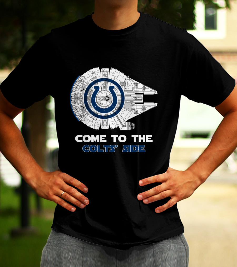 Come To The Colts' Side Millennium Falcon Indianapolis Colts T-Shirt