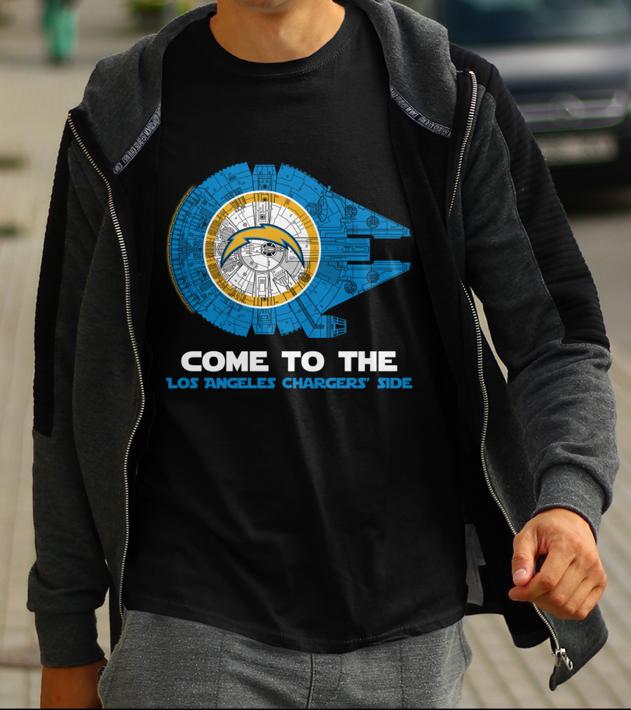 Come To The 'Los Angeles Chargers’ Side Millennium Falcon T-Shirt