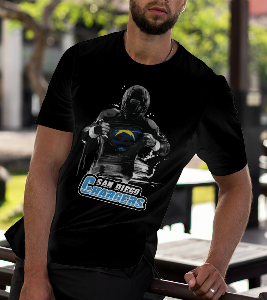 San Diego Chargers Football Hero Bold Lightning T-Shirt