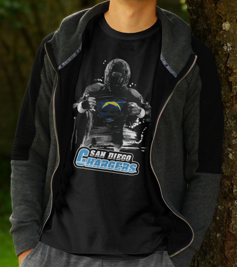 San Diego Chargers Football Hero Bold Lightning T-Shirt