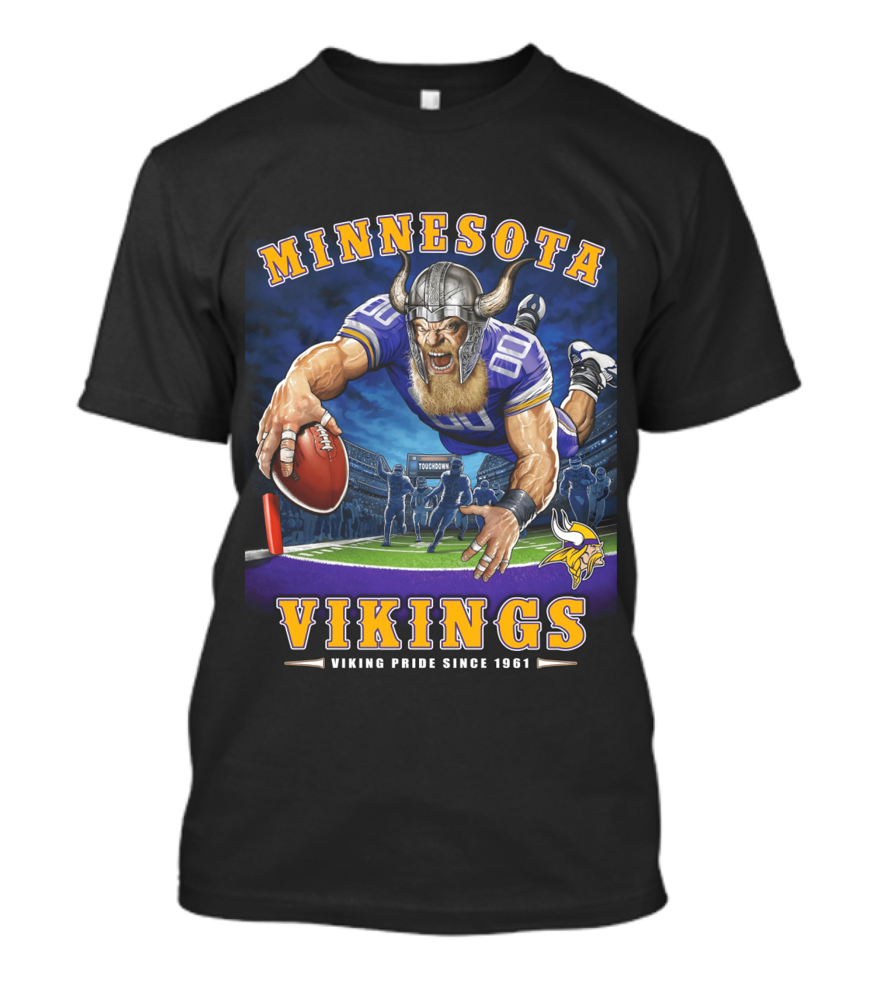 Minnesota Vikings Viking Pride Since 1961 End Zone Nfl Football T-Shirt