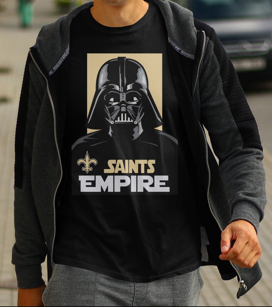New Orleans Saints Empire Darth Vader Iconic Crossover Football T-Shirt