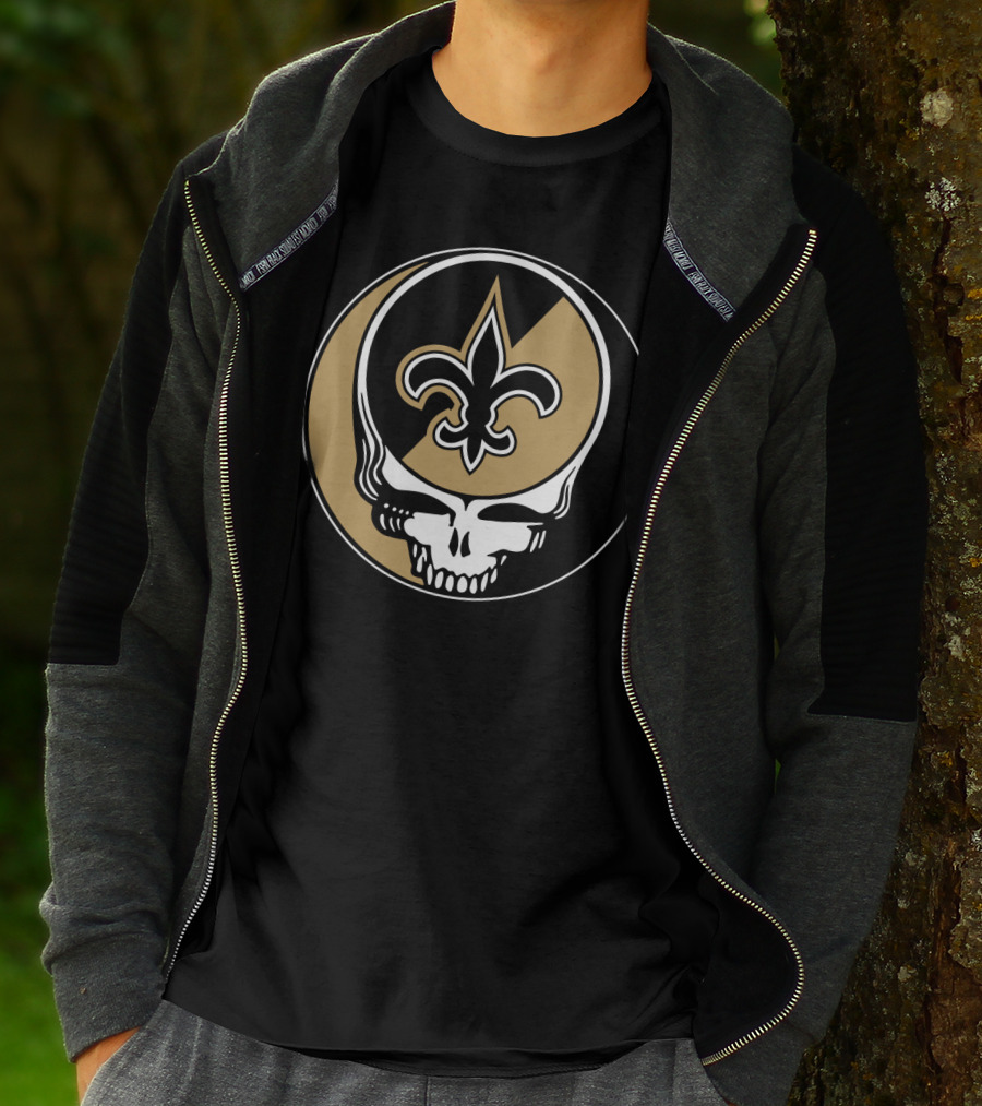 GRATEFUL DEAD Saints Skull Fleur-de-Lis T-Shirt