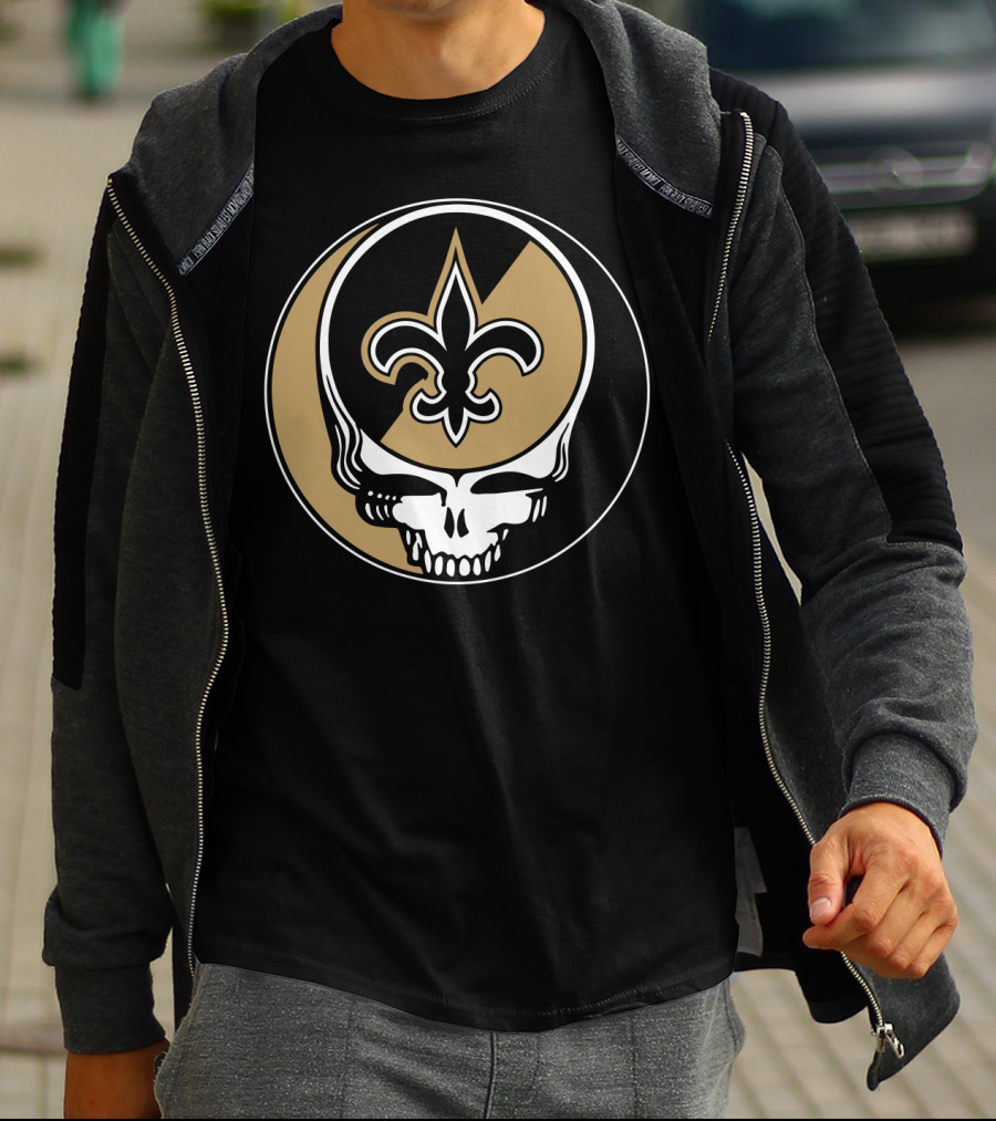 GRATEFUL DEAD Saints Skull Fleur-de-Lis T-Shirt