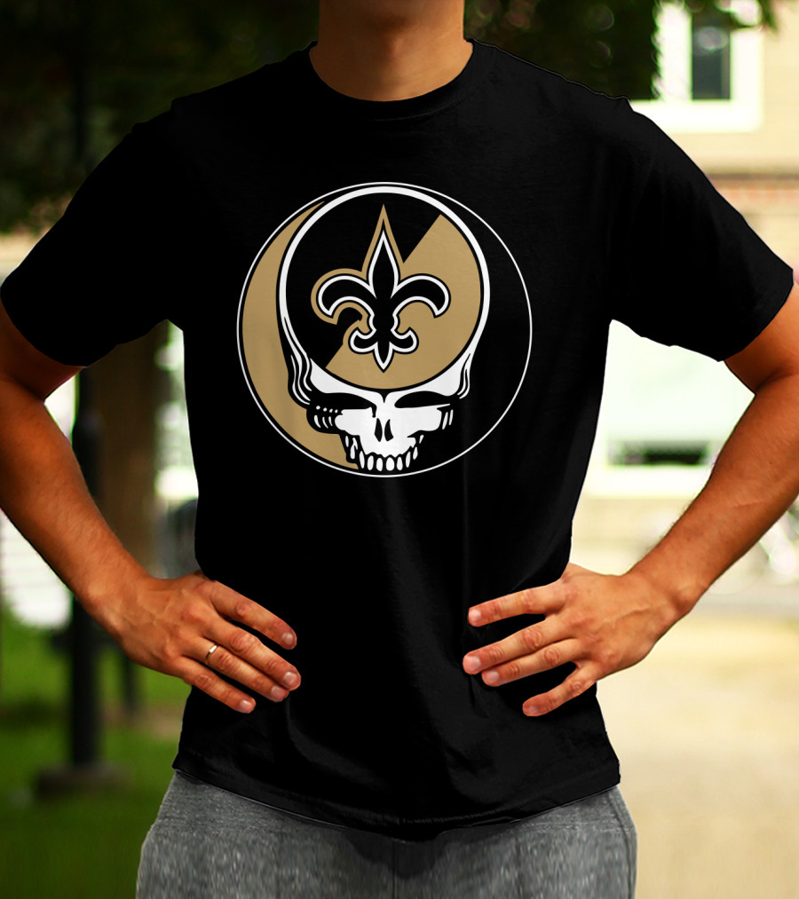 GRATEFUL DEAD Saints Skull Fleur-de-Lis T-Shirt