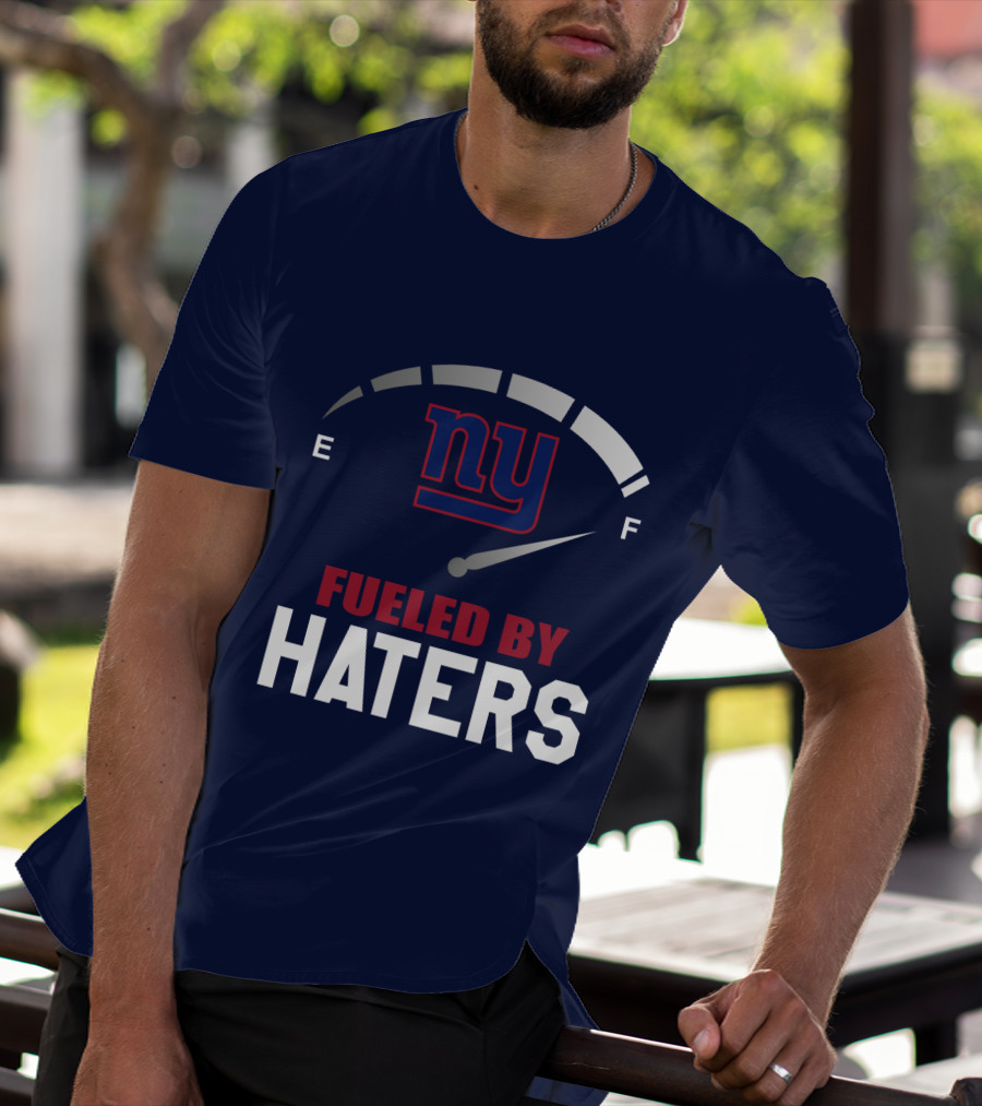 New York Giants Fueled By Haters Fuel Gauge T-Shirt