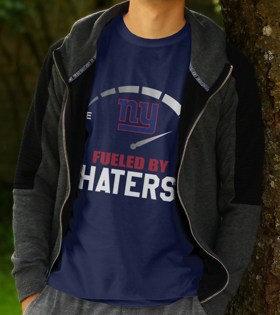 New York Giants Fueled By Haters Fuel Gauge T-Shirt