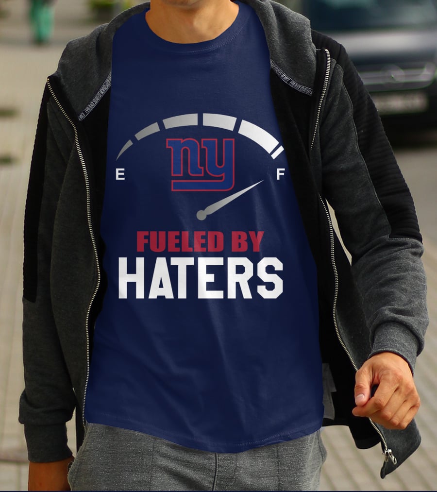 New York Giants Fueled By Haters Fuel Gauge T-Shirt
