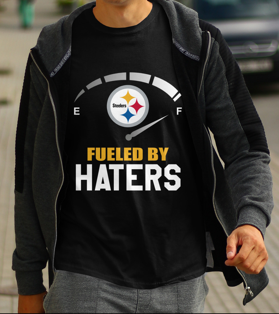 Pittsburgh Steelers Fueled By Haters Fuel Gauge T-Shirt
