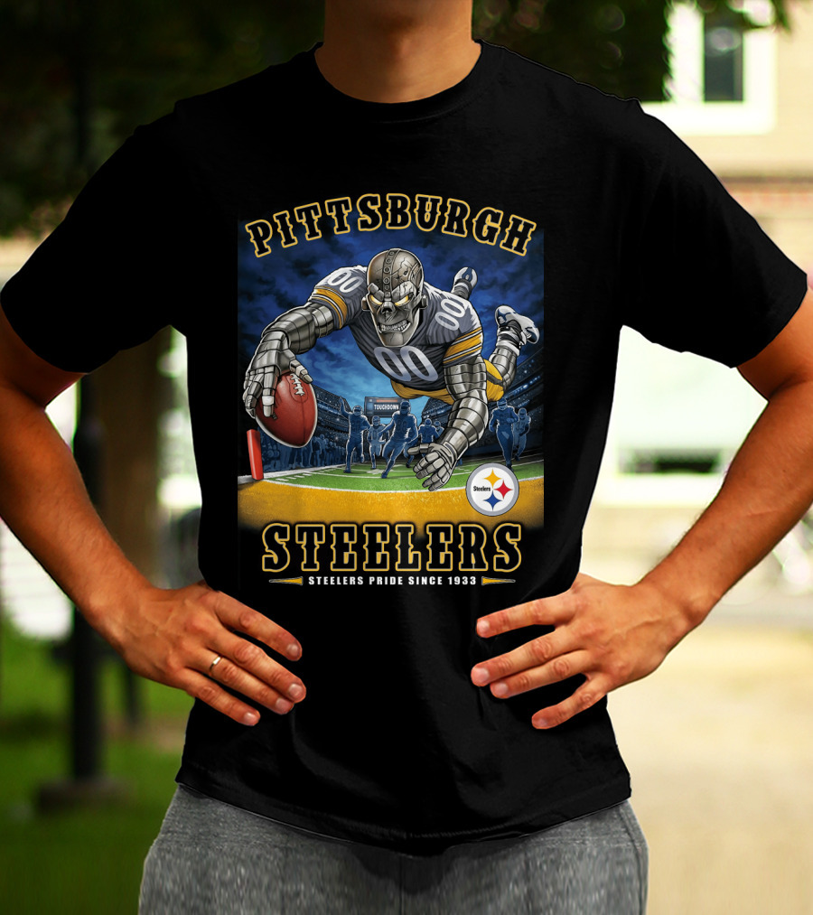 Pittsburgh Steelers Pride Since 1933 End Zone Action T-Shirt