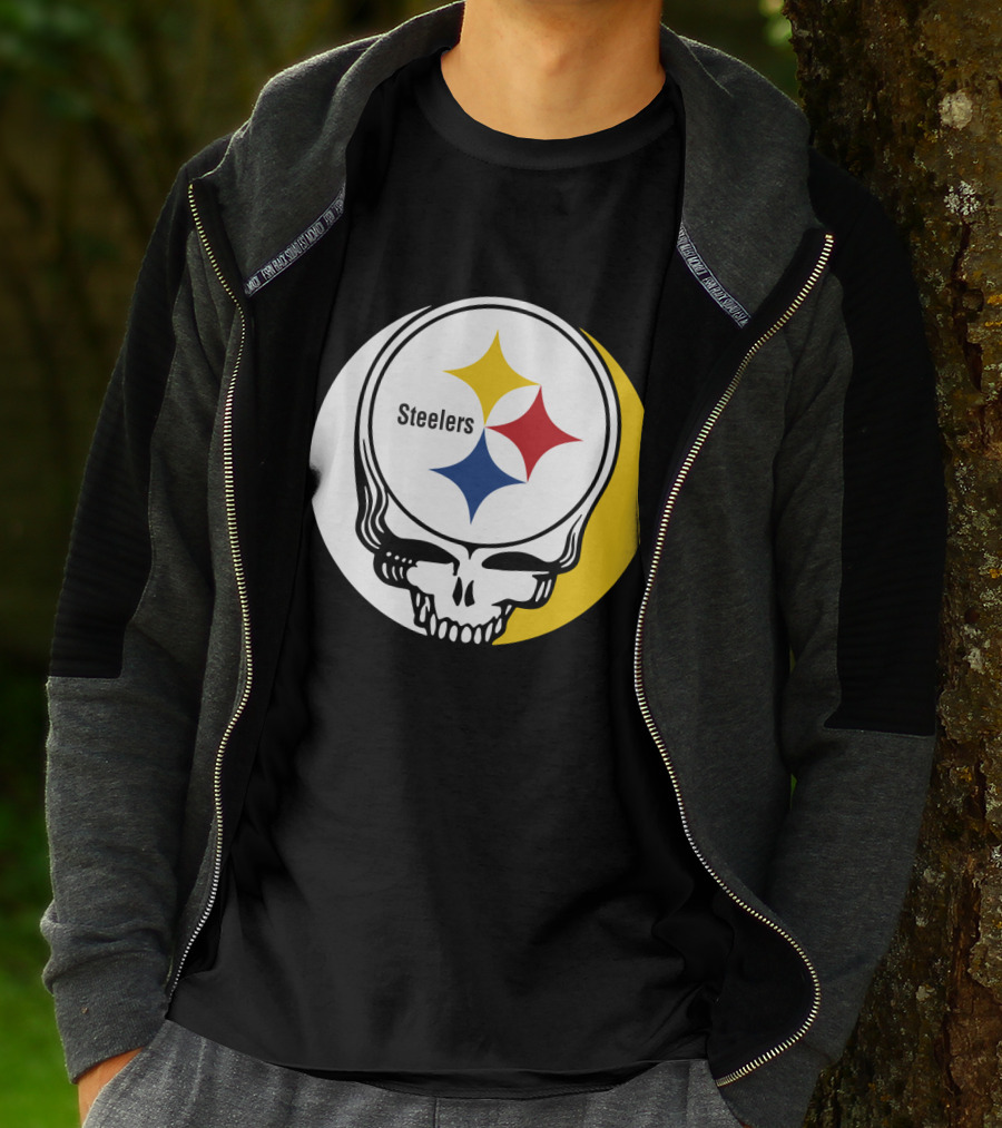 GRATEFUL DEAD Steelers Skull With Team T-Shirt